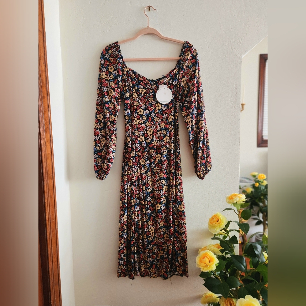 Lost + Wander Floral Midi Dress